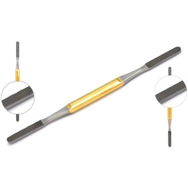 AAProTools TC Fomon Bone Double Ended Nasal Rasp 8-1/2" Gold Handle Orthopedic Instruments