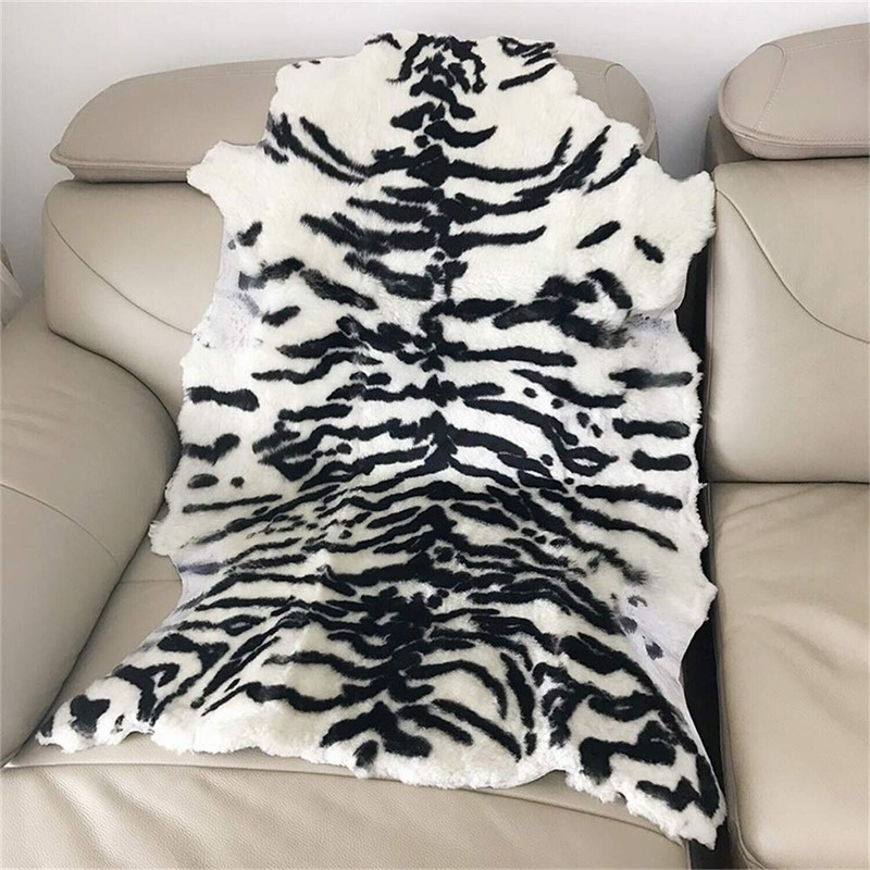 yingda1992 Area Rug Chic Style White Tiger Leopard Printed Australia