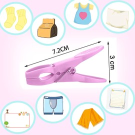 Clothes Pegs Plastic,50Pcs Plastic Socks Clips Clothes Pins,Plastic Colorful Clothespins,Heavy Duty Laundry Clothes Pins Clips,Powerful Clothes Pegs, Windproof Laundry Pegs,Clothes Drying Line Pegs