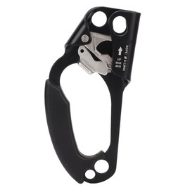 Koieam Ropeman 1 Ascender, Hand Ascender Stable Fixing Non Slip Strong Grip Spring Rope Ascender Mountaineering Supplies (Left Black)