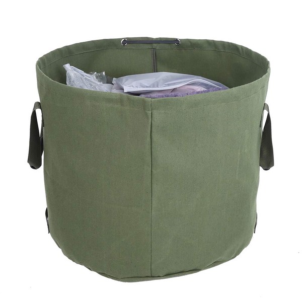 Topyond Garden Waste Bags, Waterproof Canvas Garden Bag, Reusable Leaf