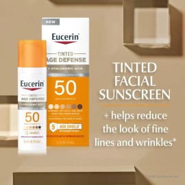 Loción Protectora Solar Eucerin Sun Tinted Age Defense Spf 50