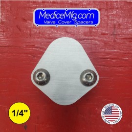 MediceMfg.com Aluminum Fuel Pump Block-off Plate 1/4" Thick Ford Big Block (429, 460)