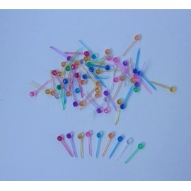 Unbranded 100 Narco Vintage Round Small  Globe Pin Lights Bulbs Ceramic Christmas Tree