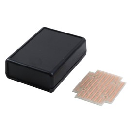 1593P Black ABS Plastic Box with Batt. Compartment, with PR1593P PCB, Box = 3.6 x 2.6 x 1.1 in
