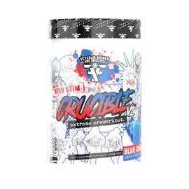 FRONTLINE FORMULATIONS Crucible Pre-Workout Powder, Explosive Workouts, Laser Focus, High Stim, Amazing Flavor, Veteran Owned and Operated (25 Servings, Blue Cherry Slushie)
