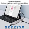 Leehitech USB C Hub, 8 in 2 Docking Station, USB