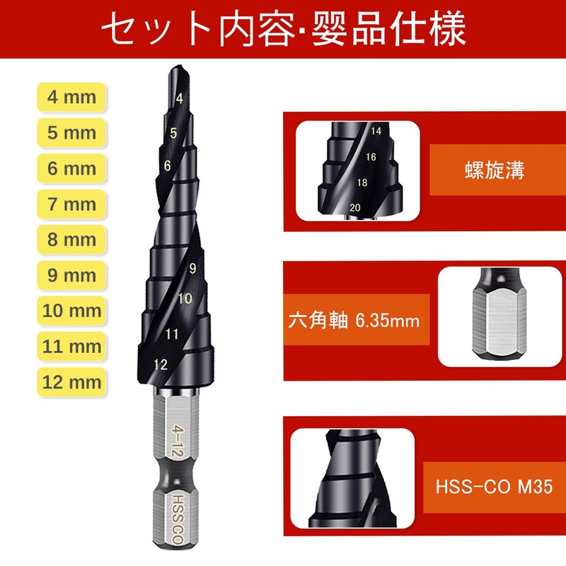 Hexagonal Shaft 0.25 inches (6.35 mm) Titanium Nitride Aluminum Coating