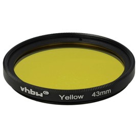 vhbw Universal Colour Filter Yellow for Camera Lenses with 43 mm Filter Thread Yellow Filter