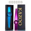 2 Packs Kazoos (Blue, Purple) with 6 Pcs Membrane Flutes