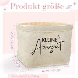 Xuniea Geschenktüte aus Baumwolle und Leinen Geschenkkorb für Frauen von Kleine Auszeit Entspannung Geschenk für damen zur Entspannende Gesundheit