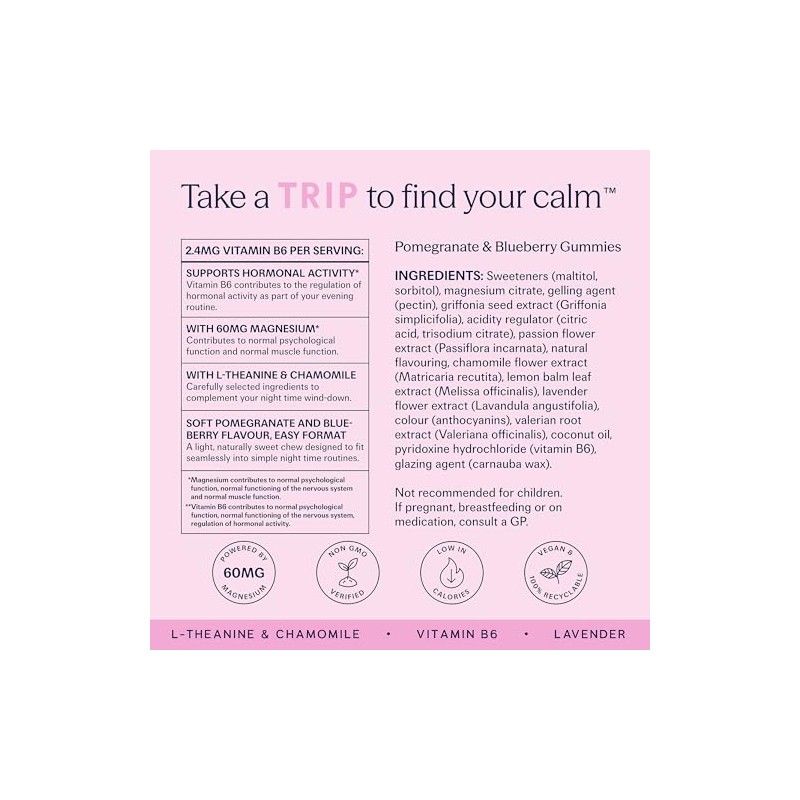 Trip Dream Gummies Pomegranate & Blueberry | Night-Time Magnesium Supplements