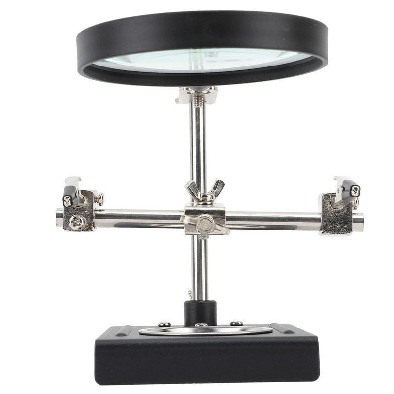 6X Magnifier with Auxiliary Clip Magnifying Glass Holder Third Hand