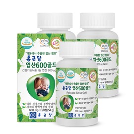 Chong Kun Dang Health [Chong Kun Dang] Folic Acid 600 Gold 90 tablets 3 bottles (9 months supply) / 종근당건강 [종근당]엽산 600골드 90정 3병 (9개월분)