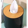 2PCS Roll Tissue Box Holder with Lid, Decorative Round Paper