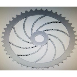 Lowrider NEW CHROME TWISTED BICYCLE STEEL SPROCKET CHAINRING 1/2 X1/8 44T CRUISER
