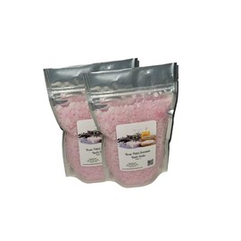 Bath Salts | 1lb Bag | Rose Petal Scent | Bathing | Body Care | Beauty | Relaxation | Spa ((2) 1lb Bags)