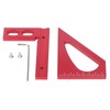 3D Mitre Angle Ruler Aluminum Alloy Professional Red 45 Degree