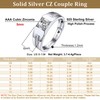 Sterling Silver Infinite Zirconia Promise Wedding Bands Engagement Ring, Great