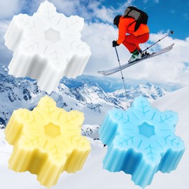 Therwen 3 Pcs Ski and Snowboard Wax 75g Snowboard Cold and Warm Weather Skateboard Wax for Ski Snowboard Sled Fast, Use in Any Kind of Snow