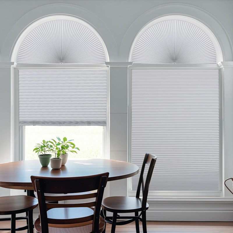 Grandekor 2 Pack No Drill Arch Window Shades 48" X