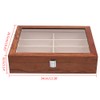 DOONARCES 8 Slots Brown Eyeglass Cases Wooden Sunglass Storage Display