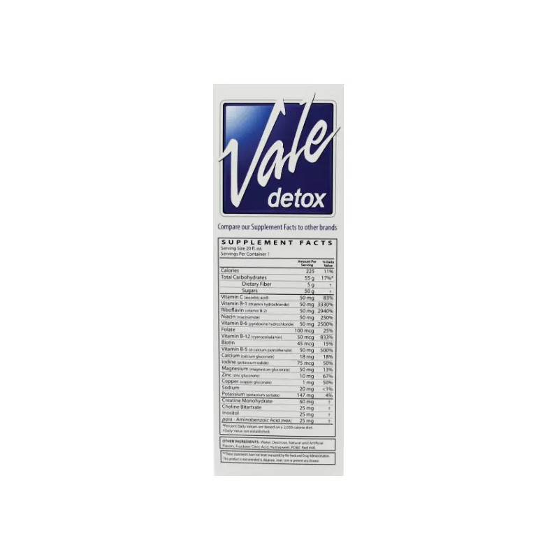 Vale Detox Solution 4X One Hour 20oz Complete System Cleanser