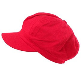 Summer 100% Cotton Plain Blank 8 Panel Newsboy Gatsby Apple Cabbie Cap Hat Fuchsia