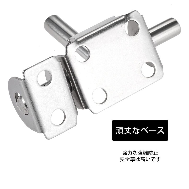 SeonFook 2pcs Sliding Barrel Bolt Round Bar Latch Stainless Steel