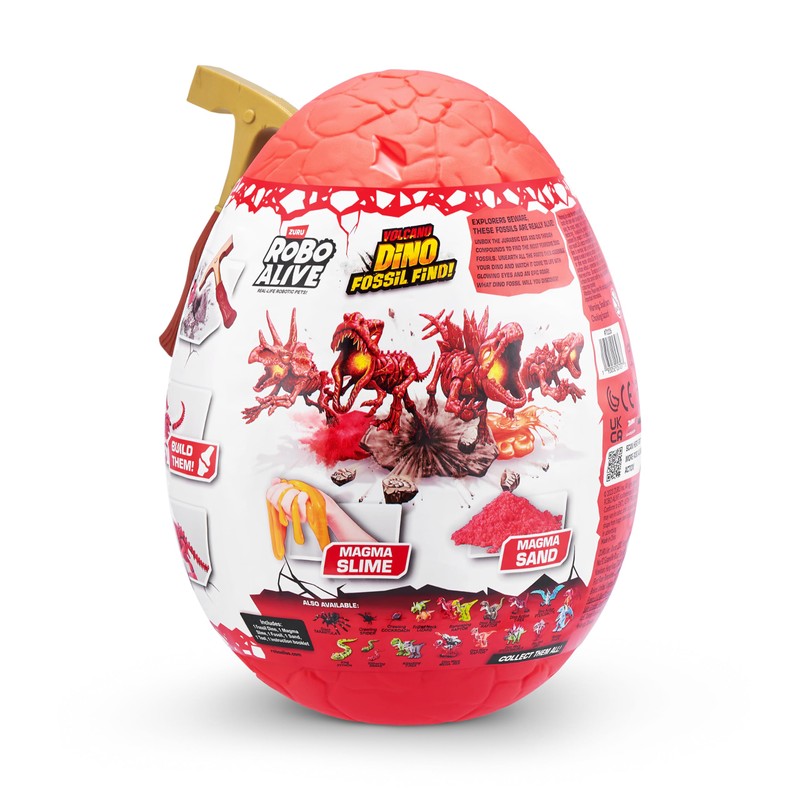 ROBO ALIVE-Dino Fossil FIND-Series 2 Surprise Egg Volcano Stegosaurus