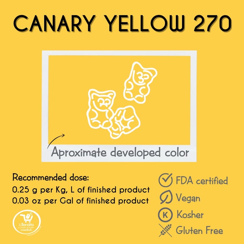 Deiman Artificial Food Color Canary Yellow 270 (2.2 lb)