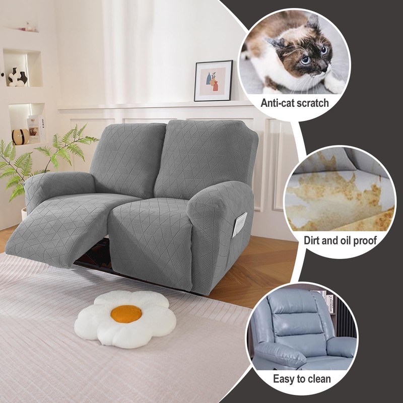 NORTHERN BROTHERS Loveseat Cover - Jacquard Reclining Cover for 2