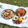 MAXCOOK 2 pcs Titanium Camping Plate Dishes,7.68 Inch Ultralight Durable