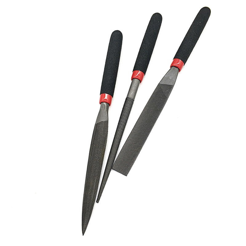 3pcs 3x118mm Flat Round File Needle File Set Grinding For