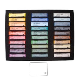 Schmincke Soft Pastel Cardboard Box Set - 30 Stick General Selection and Postcards