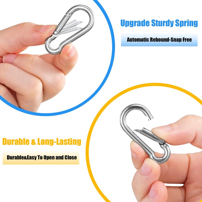 EVADOW 15PCS 100MM Heavy Duty Spring Snap Hook, M10 3/8"