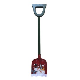 E-view Christmas Decor Decorative Snow Shovels with Snowman Santa Pattern, 23" Mini Shovel Xmas Holiday Decoration for Home Yard Porch Lawn Indoor Outdoor Garden Digger (2 Snowman)