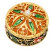 Metal Jewelry Box Innovative Exquisite Hand Painted Hinged Jewelry Organizer
