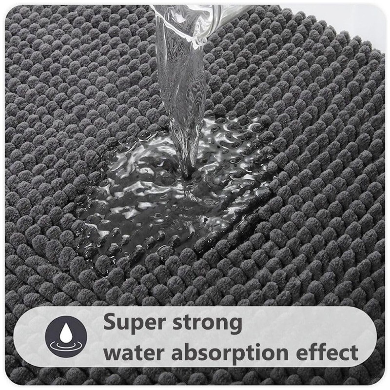 flintronic Non-Slip Bath Mat,50 x 80 cm Chenille Bath Mat,