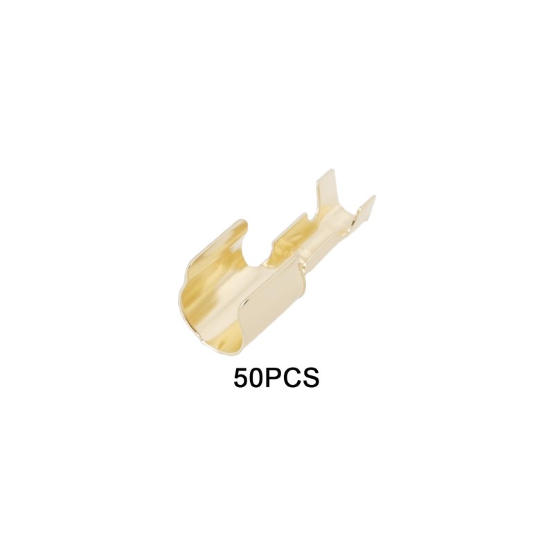 Micro Traders 50pcs 6x30mm Glass Fuse Holder Clips Connectors Brass