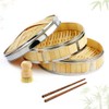 Beyond Gadgets Bamboo Steamer with Steel Reinforcement - 12-Inch 2-Tier