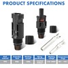 Usngsny 40 PCS Solar Connectors, Male/Female Waterproof IP67, MC4 1000V