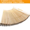 36PCS Bamboo Knitting Needles Set, BetyBedy Single Pointed Knitting Needles,