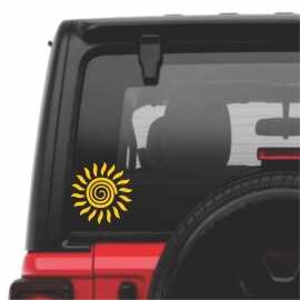 Chase Grace Studio Tribal Sun Vinyl Decal Sticker|Yellow