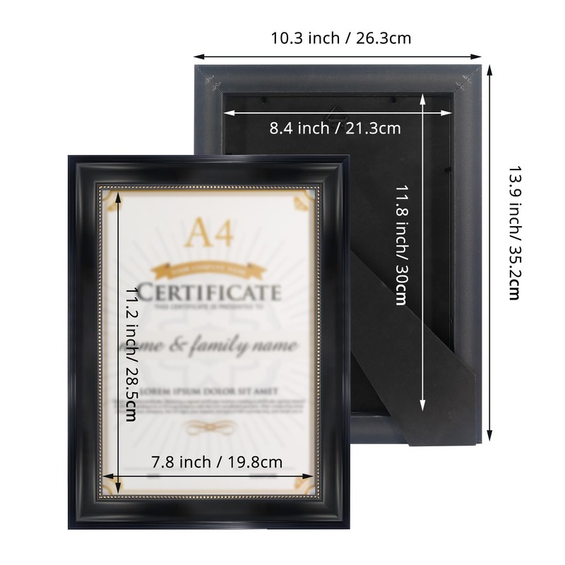GraduationMall A4 Diploma Picture Frame Certificate Frame Document Frame Plexiglass