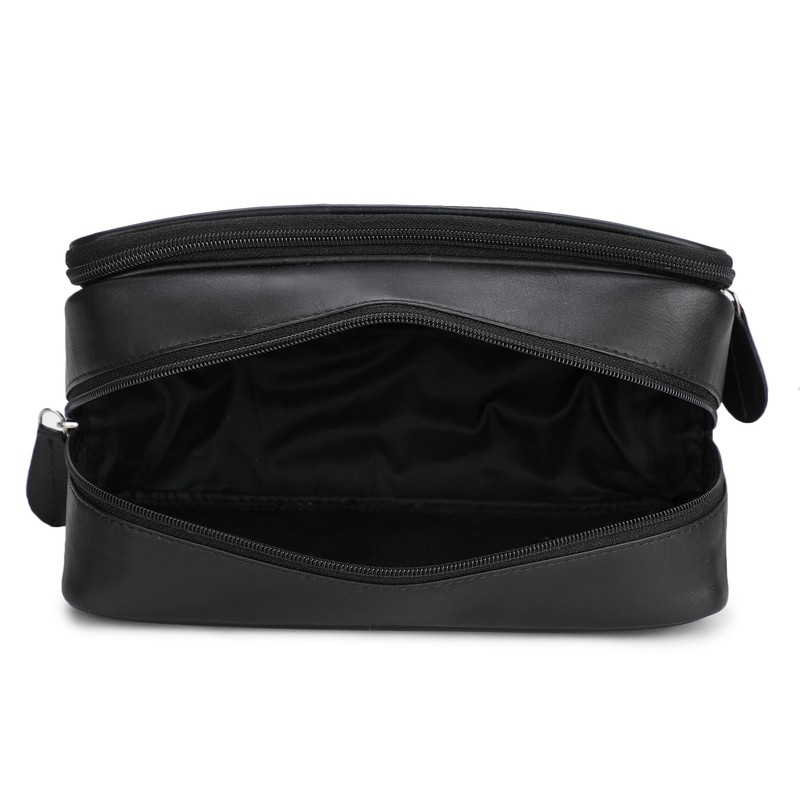 Mens Travel Toiletry Wash Bag Leather Washbag Toiletries Shaving Bag