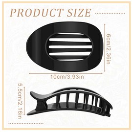 JAWUZ 4 Stück Haarspangen damen, Französische haarspange, French hair clip, Haar klammer, Flach Sicherer Halt Innenzähne Haar Krallen, D