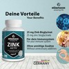Zinc Bisglycinate High Dosage, 25 mg Zinc per Tablet, 1