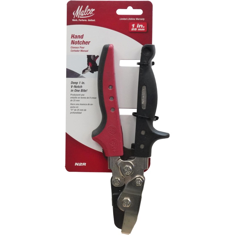 Malco N2R Hand Notcher with 1-Inch Deep V-Notch | Professional