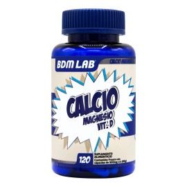 BDM LAB Suplemento Calcio Magnesio Vitamina D Vegano Sin Sabor 120 Cps